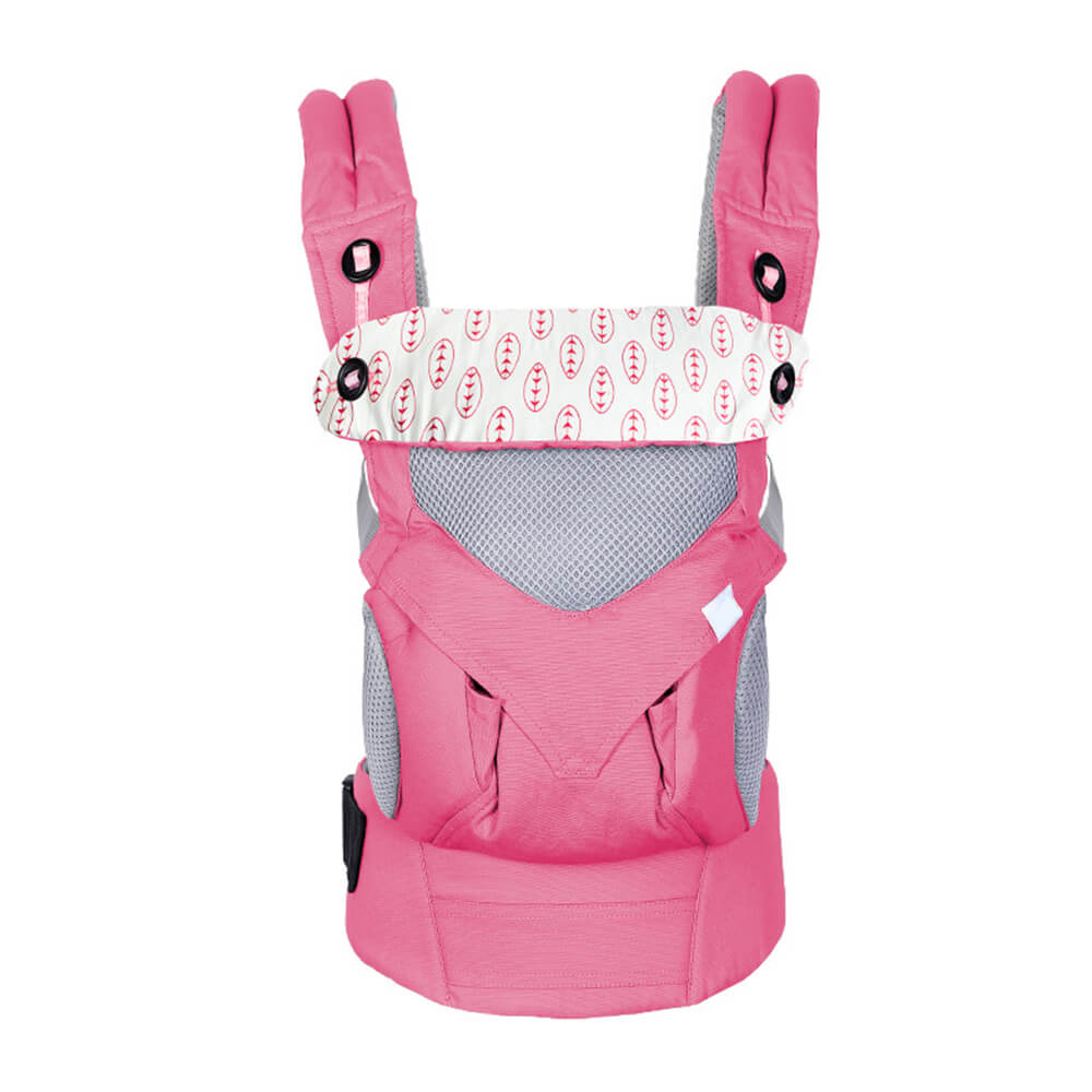 LulliNini Breathable Multi - Season Baby Carrier - Easy - to - Use Shoulder Wrap for Infants and Toddlers - babeliobaby - Pink - Breathable