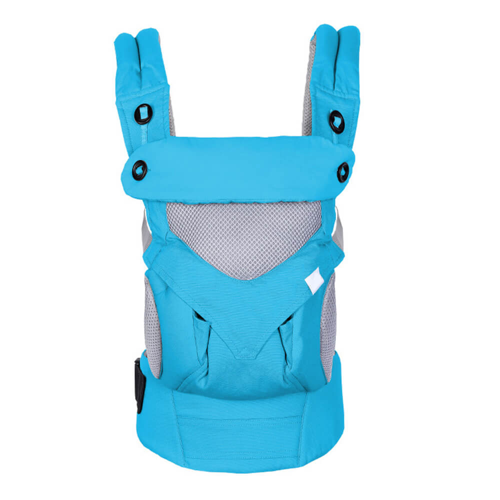 LulliNini Breathable Multi - Season Baby Carrier - Easy - to - Use Shoulder Wrap for Infants and Toddlers - babeliobaby - Blue - Breathable