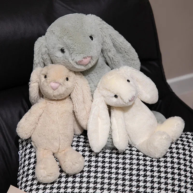 LulliNini Kawaii Long Ear Rabbit Plush Toy Stuffed Toy Bunny Doll Sleeping Companion Plush Doll Children's Easter Gift