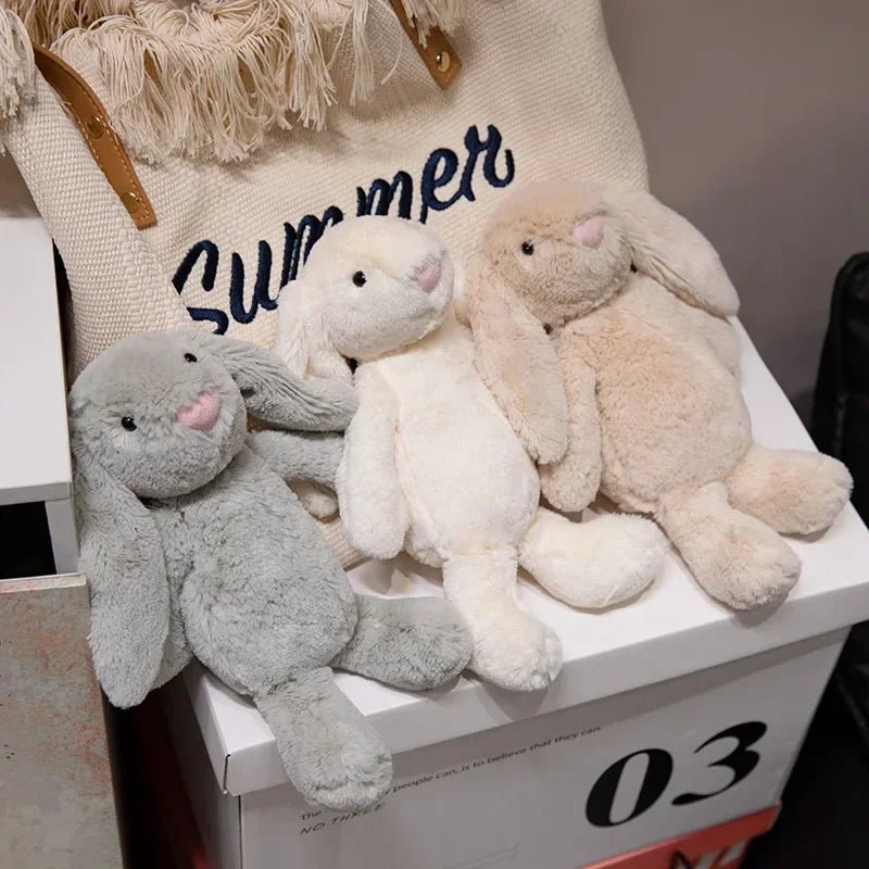 LulliNini Kawaii Long Ear Rabbit Plush Toy Stuffed Toy Bunny Doll Sleeping Companion Plush Doll Children's Easter Gift