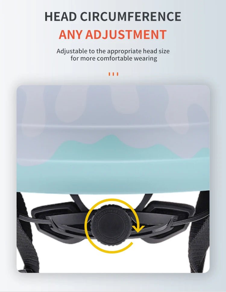 Babelio kids balance bike helmet with adjustable fit dial for head circumference