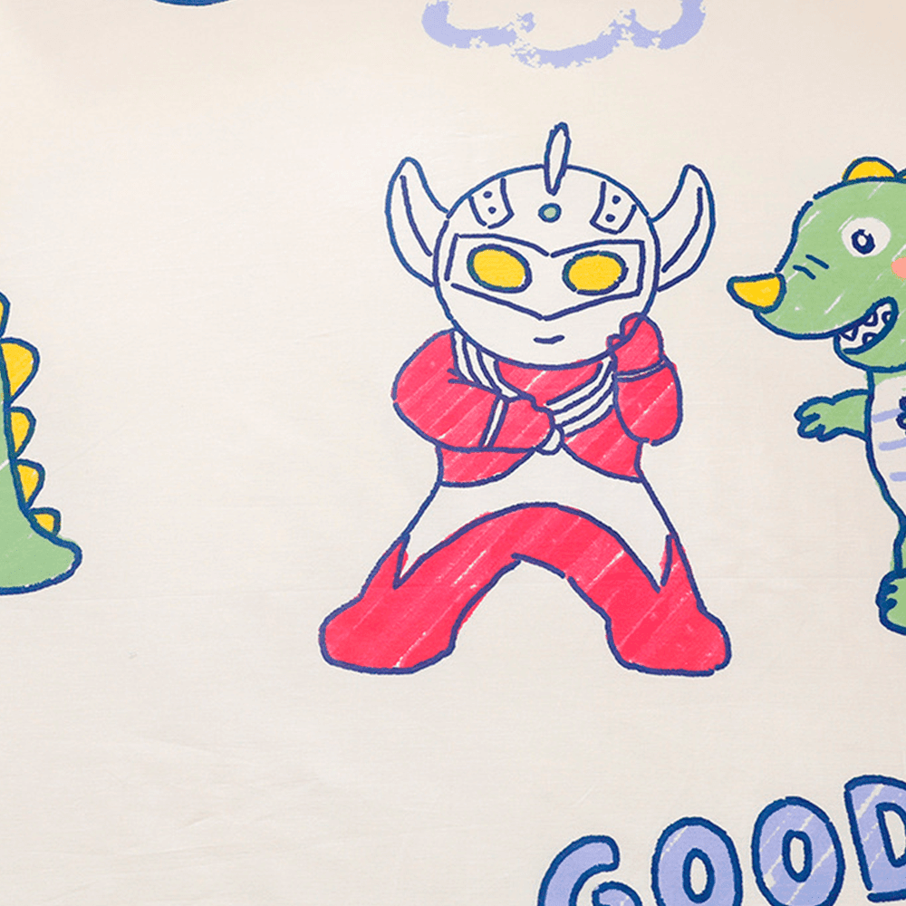 Babelio crib mattress with playful cartoon character and dinosaur pattern for nursery