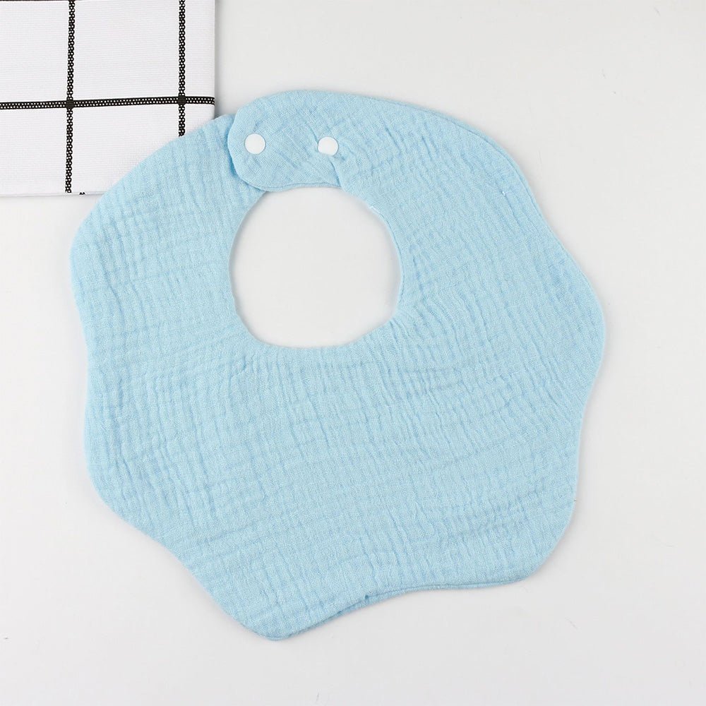 LulliNini Solid Color Baby Bibs | Multi Color - babeliobaby - Solid Blue - 
