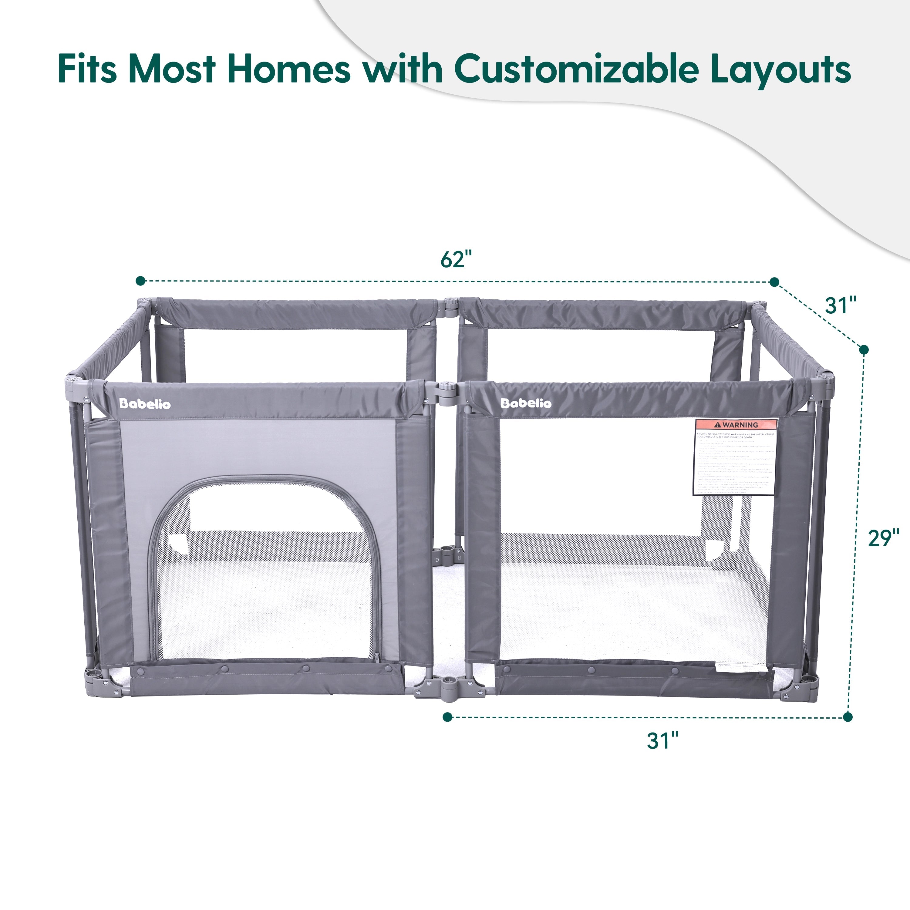MorphGuard | Foldable & Shapeable Baby Toddler Safety Fence Playpen