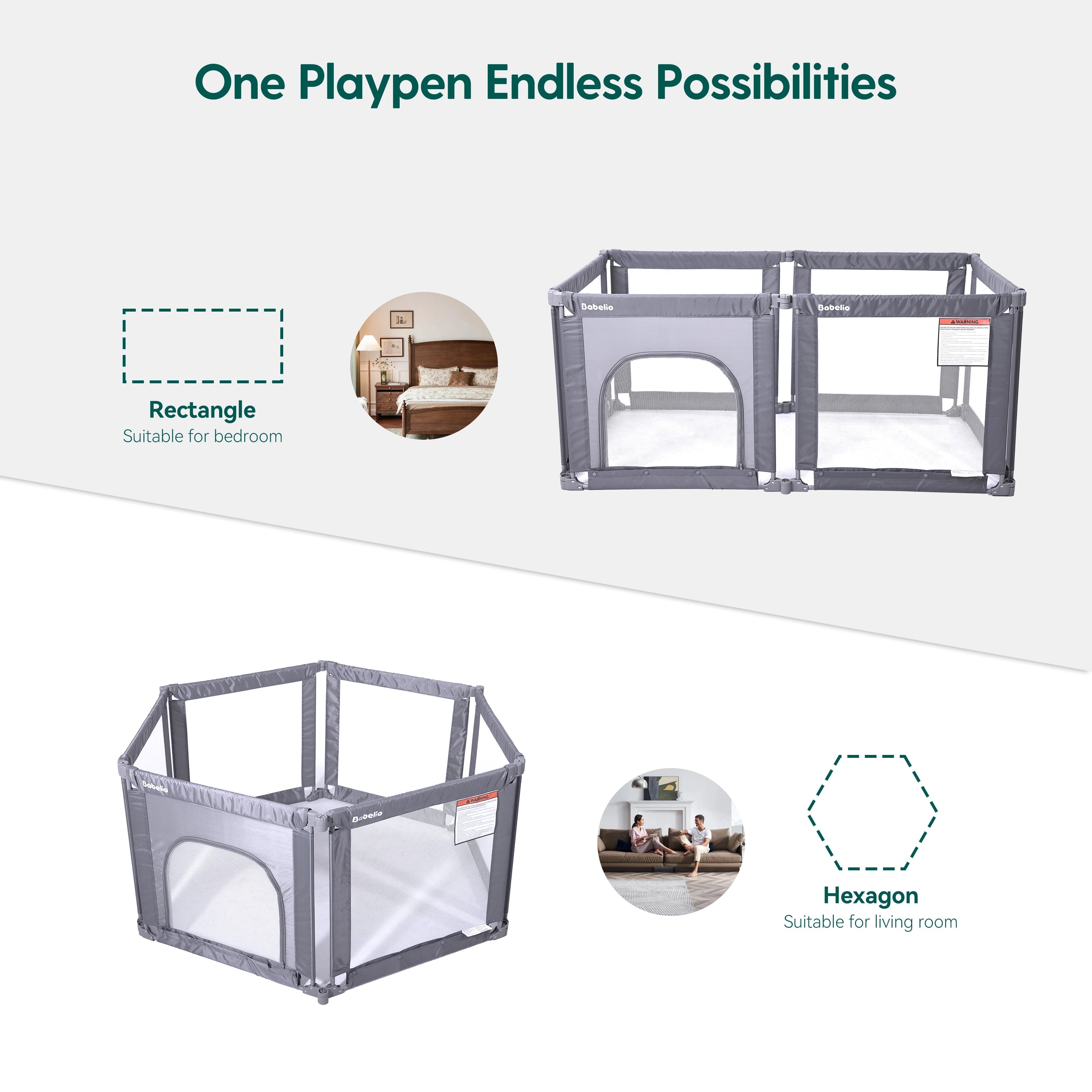 MorphGuard | Foldable & Shapeable Baby Toddler Safety Fence Playpen