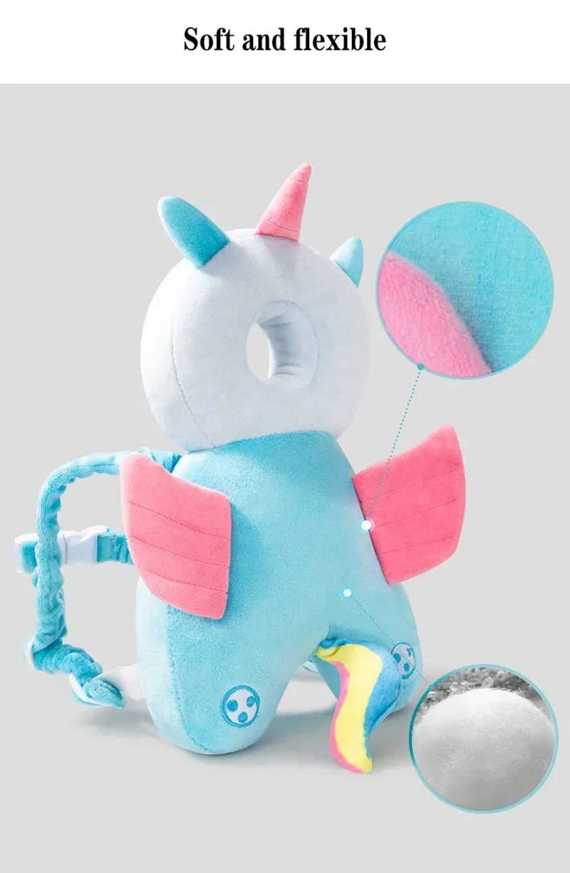 NIDOMIO Baby Head Fall Protection Pad Cushion Cartoon Soft Security Pillows Backpack Newborn Headrest Security Pillows Backpack Toddler - babeliobaby - Butterfly - 