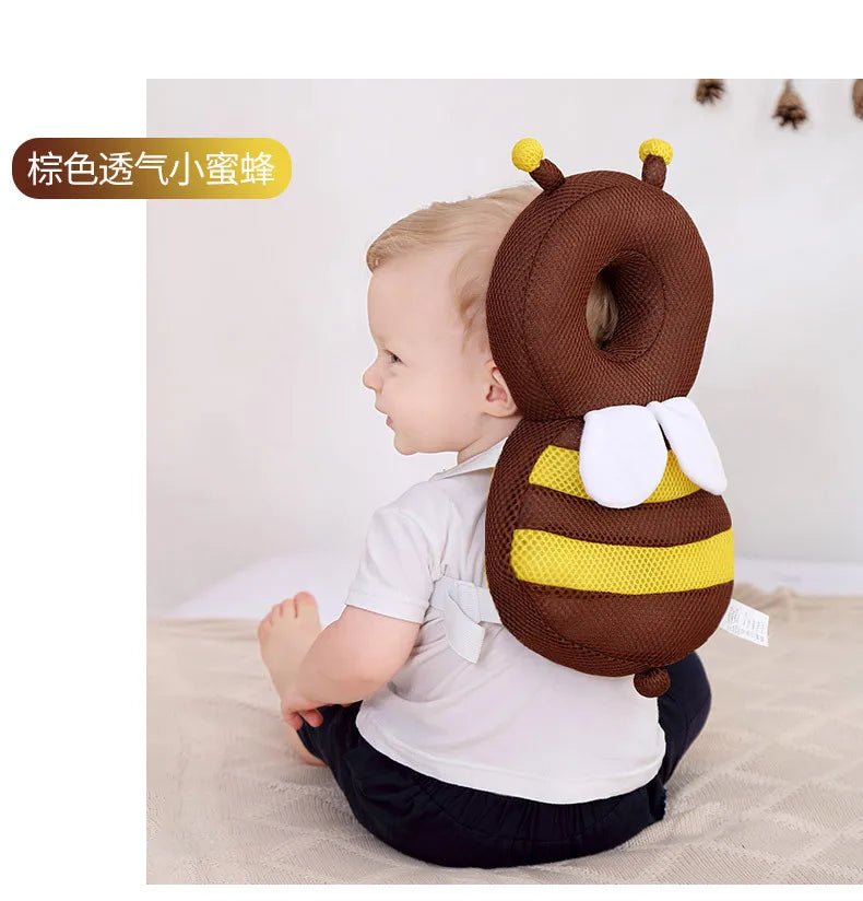 NIDOMIO New Learn Walk Head Back Protector Anti Fall Cartoon Baby Protect Pillow Kids Safe Backward Cap Head Protector Cushion - babeliobaby - 30cm brown - 