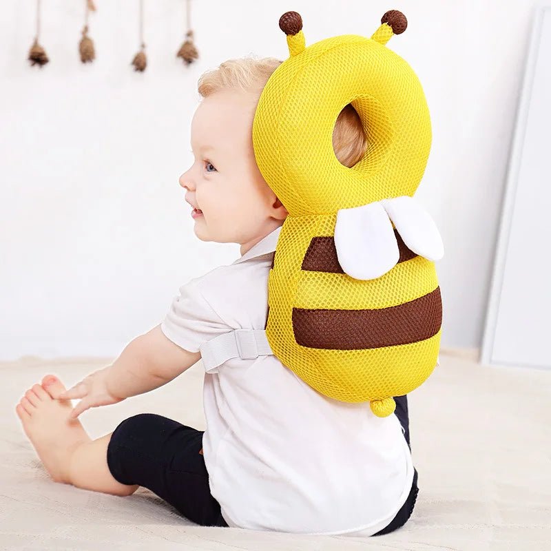 NIDOMIO New Learn Walk Head Back Protector Anti Fall Cartoon Baby Protect Pillow Kids Safe Backward Cap Head Protector Cushion - babeliobaby - 30cm brown - 