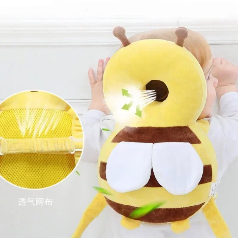 NIDOMIO New Learn Walk Head Back Protector Anti Fall Cartoon Baby Protect Pillow Kids Safe Backward Cap Head Protector Cushion - babeliobaby - 30cm brown - 