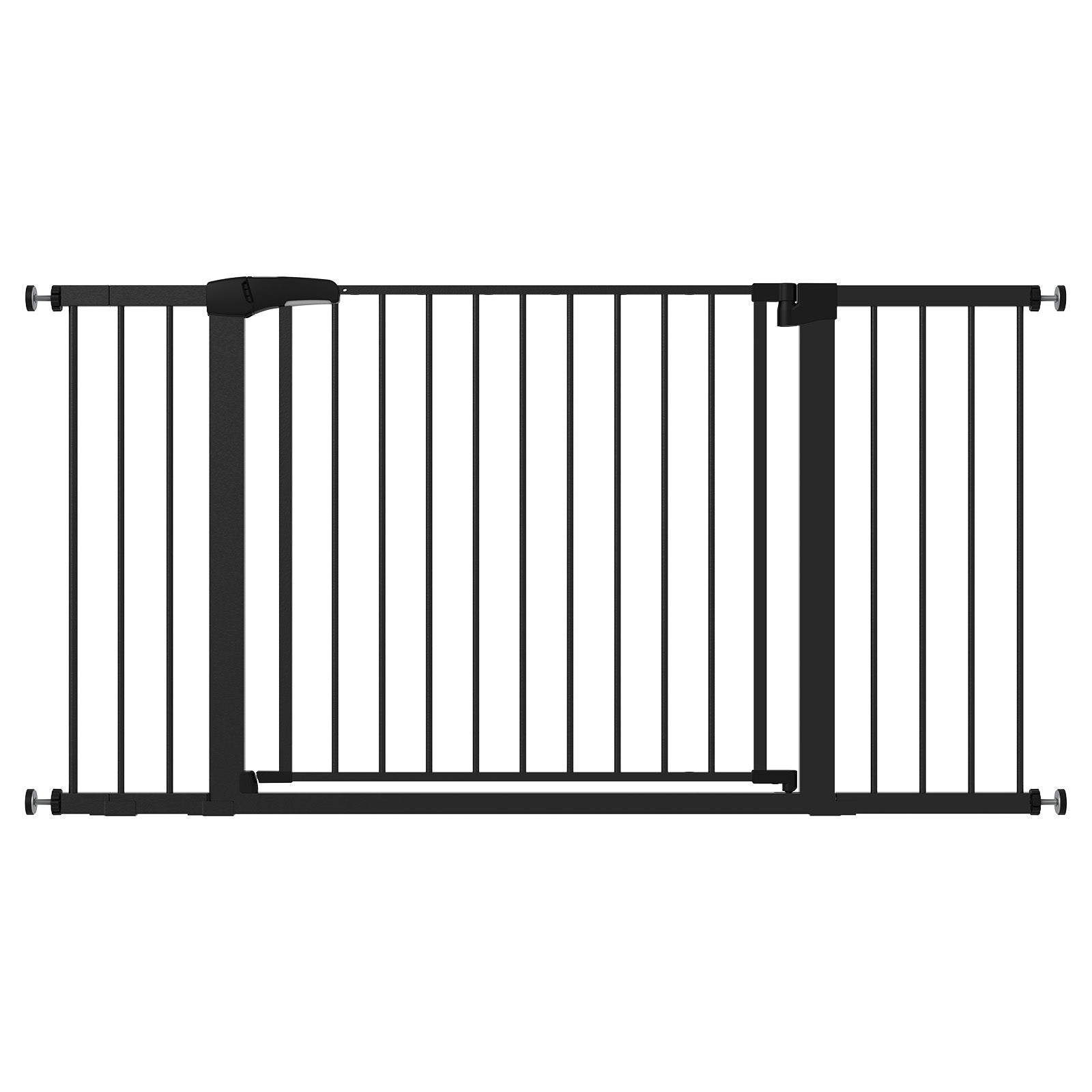 Babelio extra-wide black baby safety gate for stairs and doorways, modern design