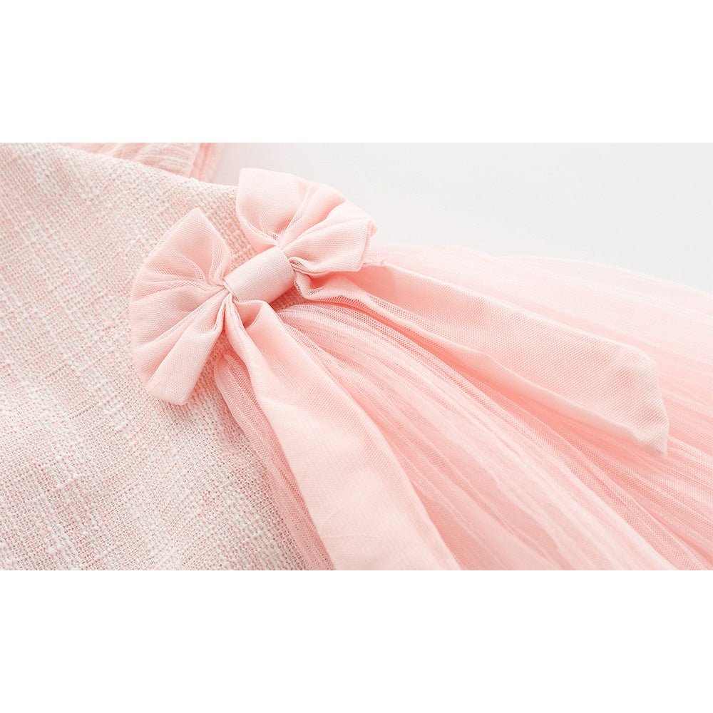 2023 Autumn New Arrival Girls' Dress, Cute Pink Butterfly Bow Princess Dress for Baby Girls - babeliobaby