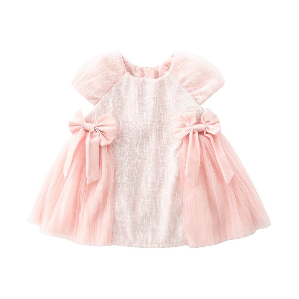 2023 Autumn New Arrival Girls' Dress, Cute Pink Butterfly Bow Princess Dress for Baby Girls - babeliobaby