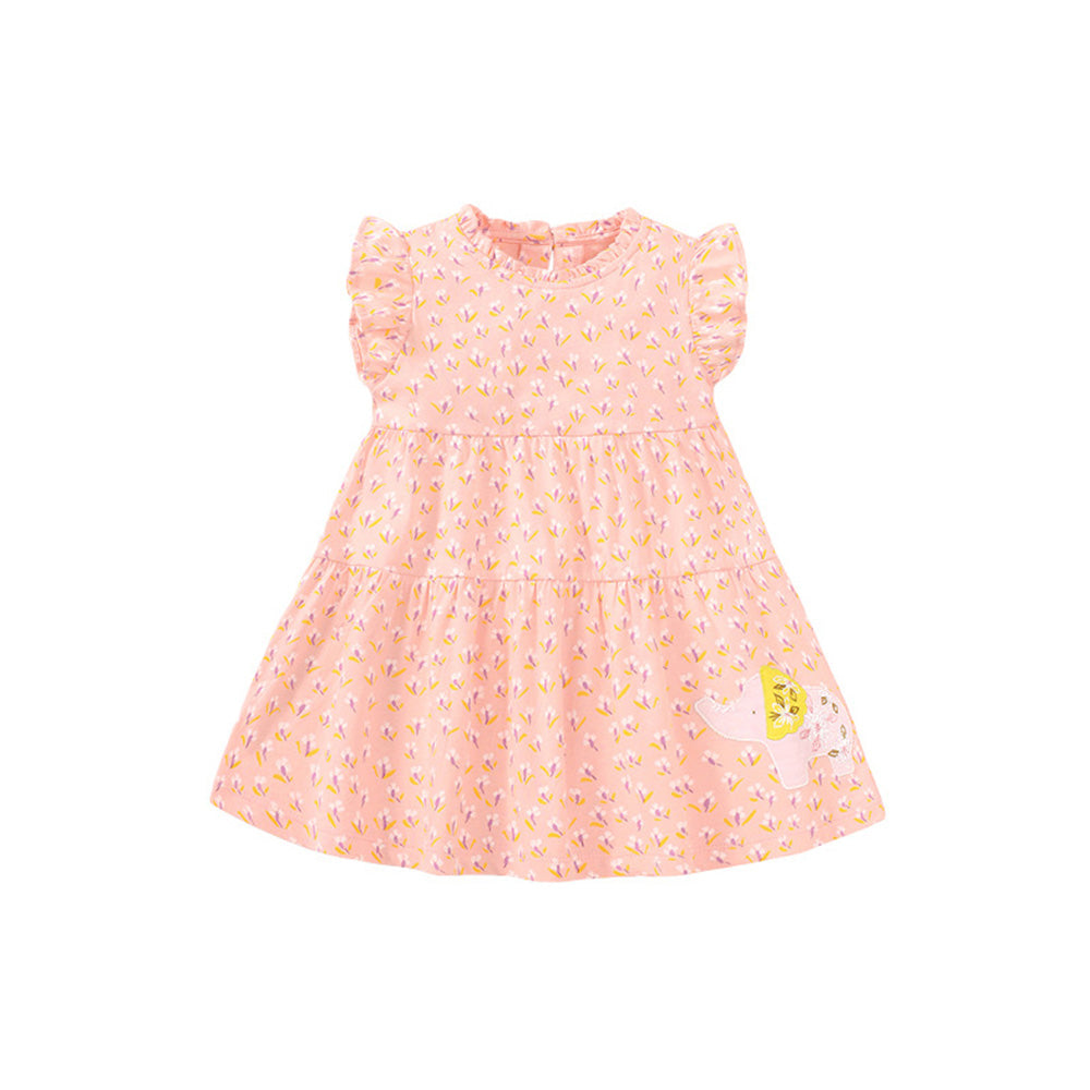 Tiny Cuddling Girls' Summer Dress: European-style Princess Cotton Dress for Girls, Ages 3-8