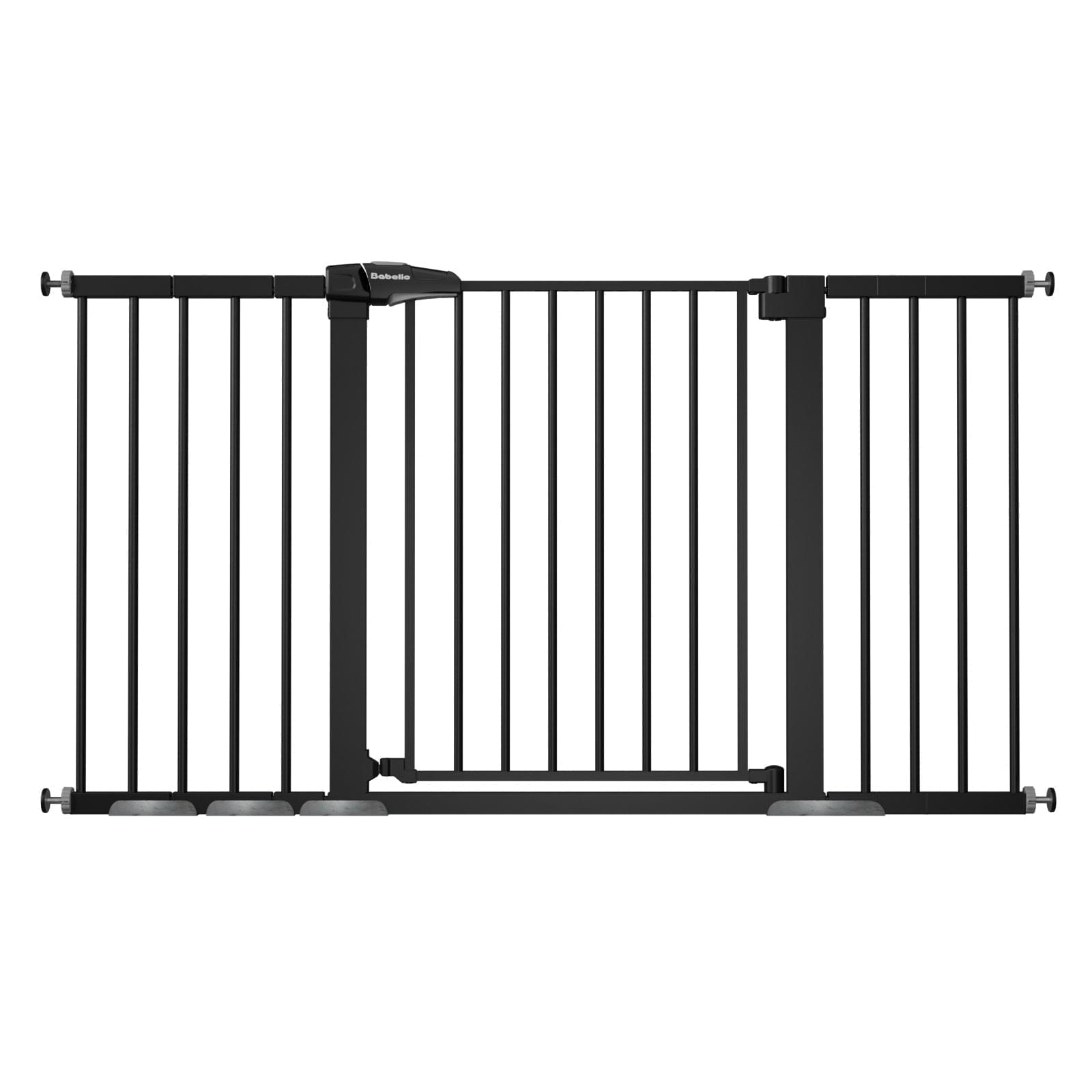 BABELIO 29 55 Wide Metal Baby and Pet Safety Gate Easy Install Auto Close for Stairs Doorways