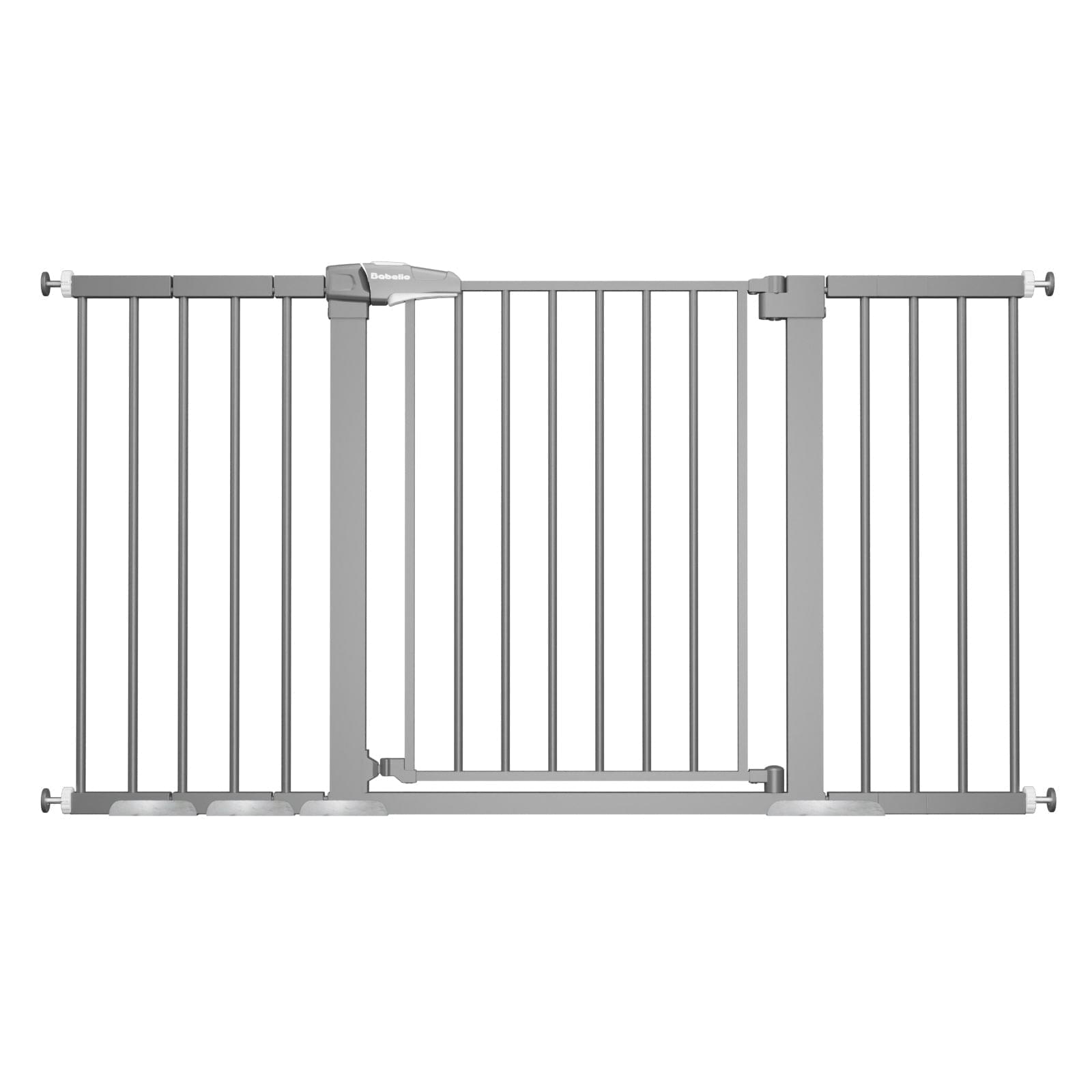 BABELIO 29-55 Inch Extra Wide Baby Gate, Metal Dog Gate, Pressure Mounted Pet Gate for Stairs & Doorways - babeliobaby