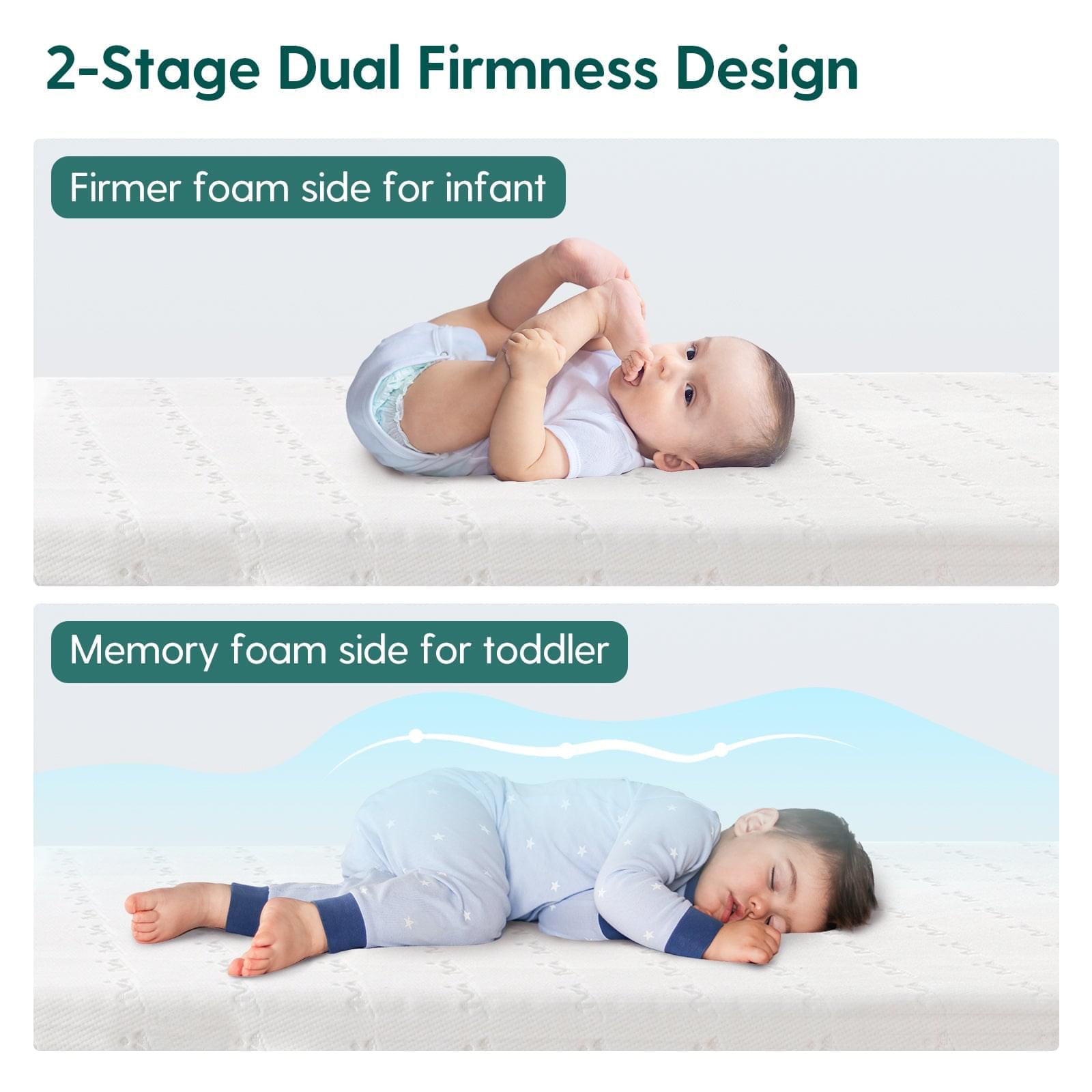 Babelio Cloud 2 Crib & Toddler Mattress with Tencel Cover – Dual