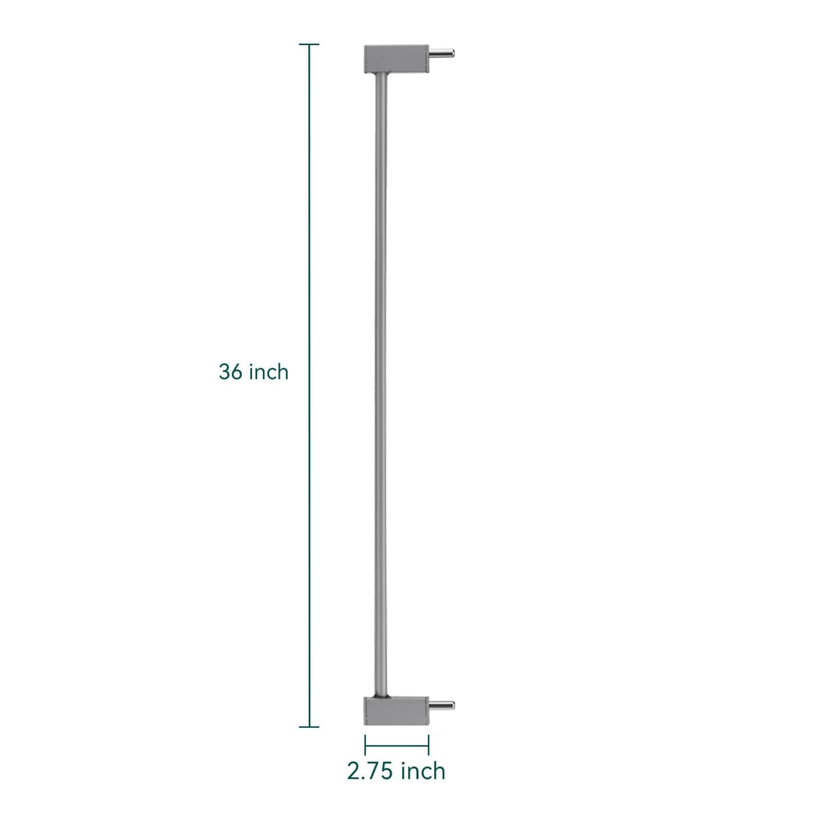 BABELIO Metal Baby/Dog Gate Extender, 2.75/5.5inch (7/14cm) Pet Gate Extension, Extra Wide Pet Gate Accessories for Stairs & Doorways, NO Need Tools NO Drilling, 36" Tall - babeliobaby