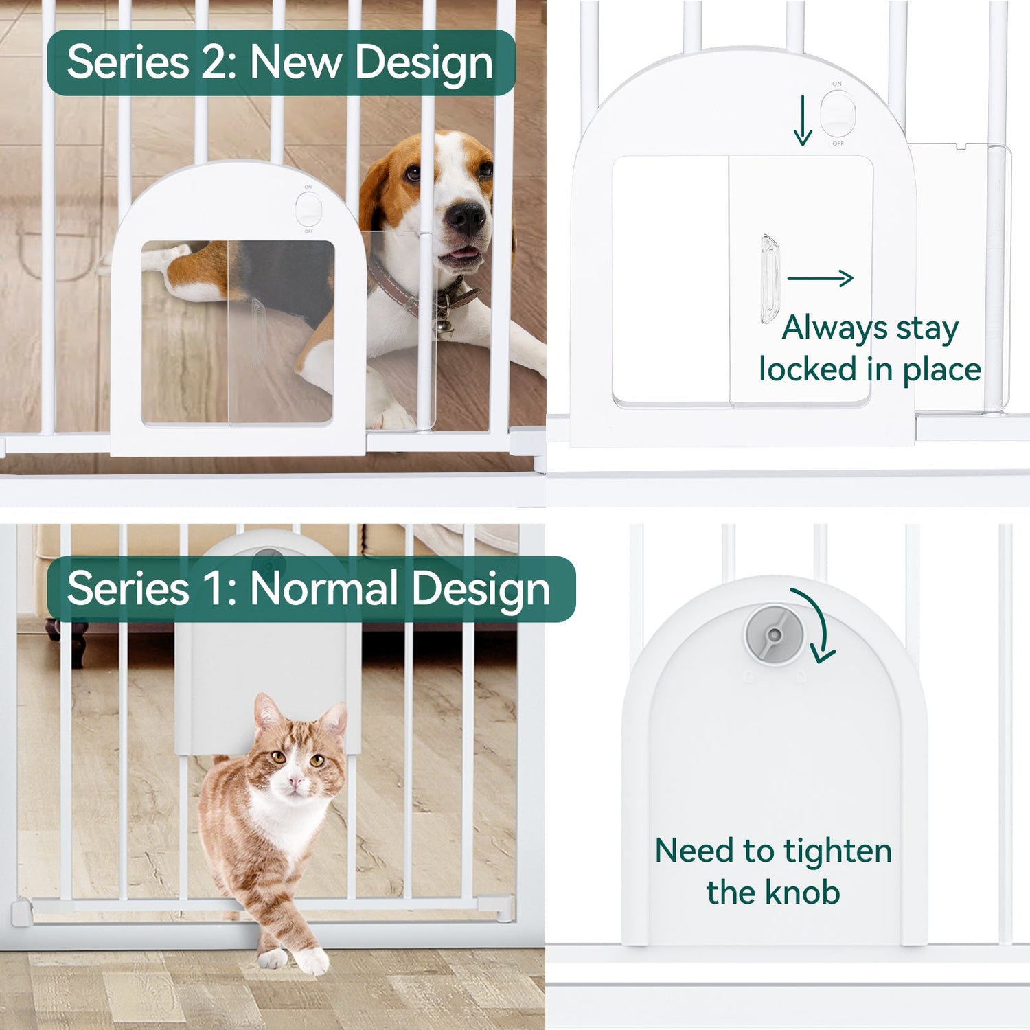 Babelio Self Closing Pet Gate Cat Door Interior Door Babelio