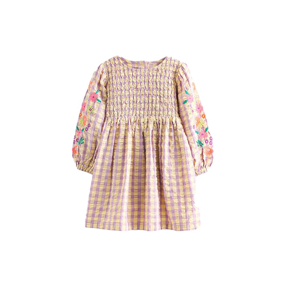 Charming Long-Sleeve Floral Embroidered Princess Dress for Girls - Autumn Collection 2023 - babeliobaby