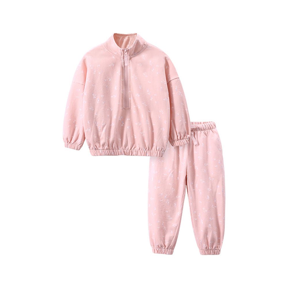 Chic European-Styled Girls' Cotton Sweatshirt and Pants Set for Fall - Ages 3 to 8 - babeliobaby