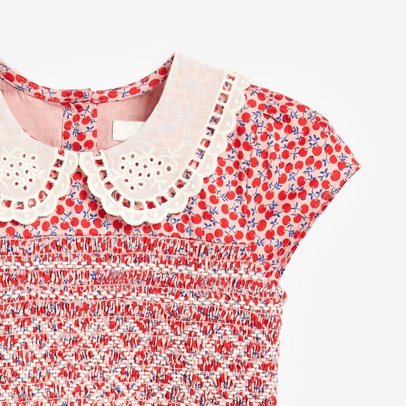 Girls' Knit Cotton Print Dress - European and American Style, Summer Collection - babeliobaby
