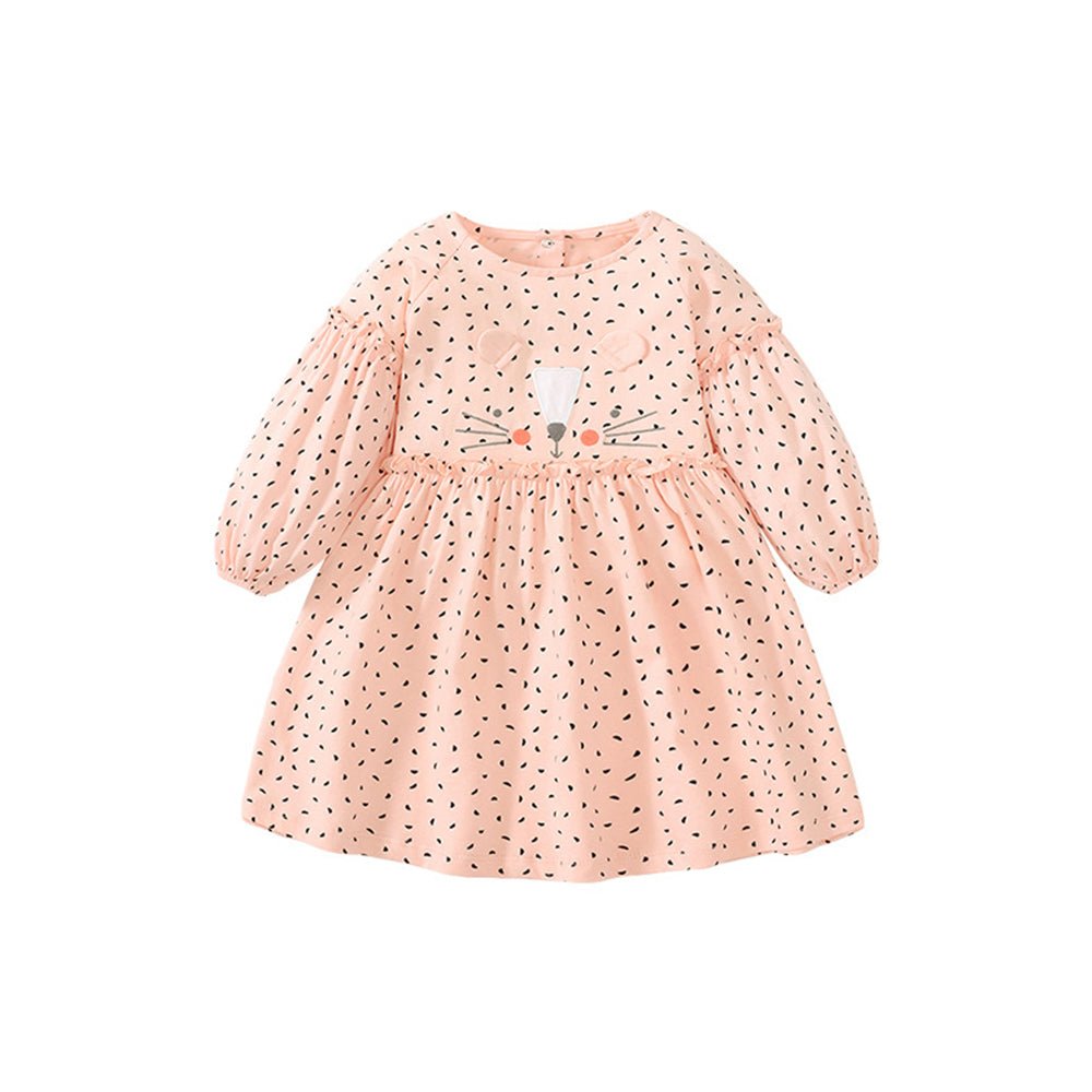 New Fall Collection: European Style Long-Sleeve Cotton Princess Dress for Girls Ages 3-8 - babeliobaby