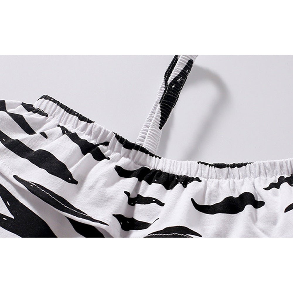 Tiny Cuddling 2023 Summer Spaghetti Strap Princess Dress: Striped Cotton Dress for Girls - babeliobaby