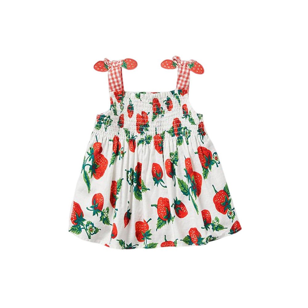 Tiny Cuddling Girls' Dress - 2023 Summer New European Style Sleeveless Dress - Cute Floral Cotton Skirt for Ages 3-8 - babeliobaby