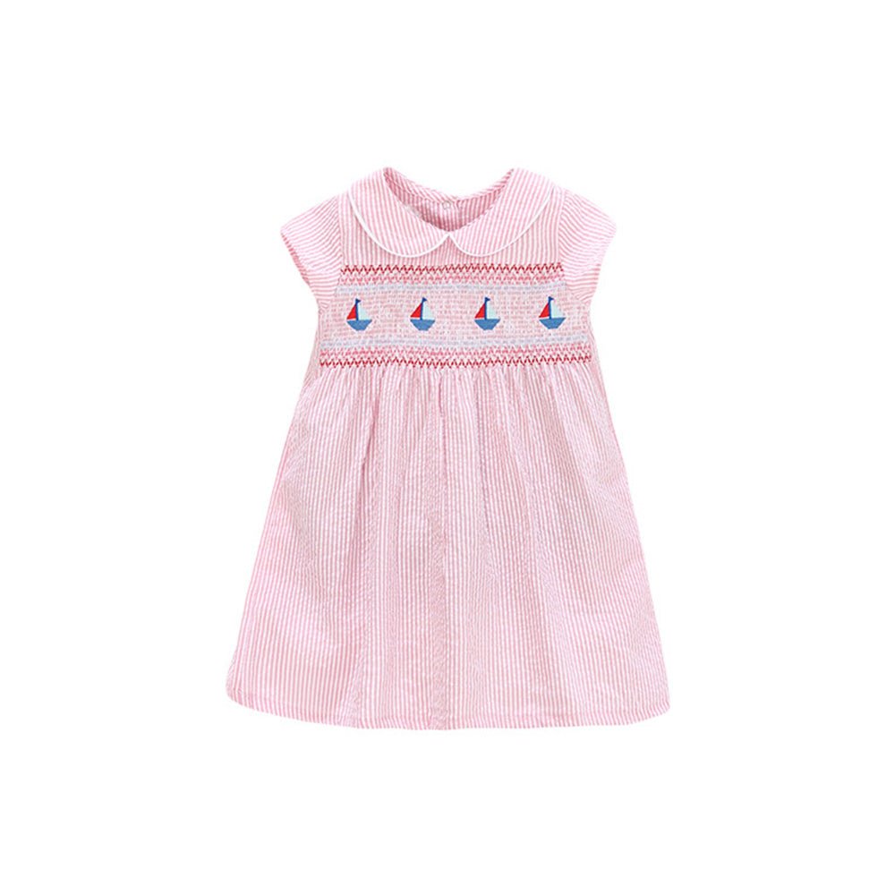 Tiny Cuddling - Princess Style Summer Dress for Girls, A-Line Cotton Dress - babeliobaby