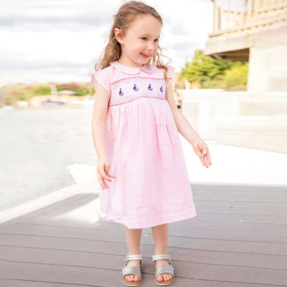 Tiny Cuddling - Princess Style Summer Dress for Girls, A-Line Cotton Dress - babeliobaby
