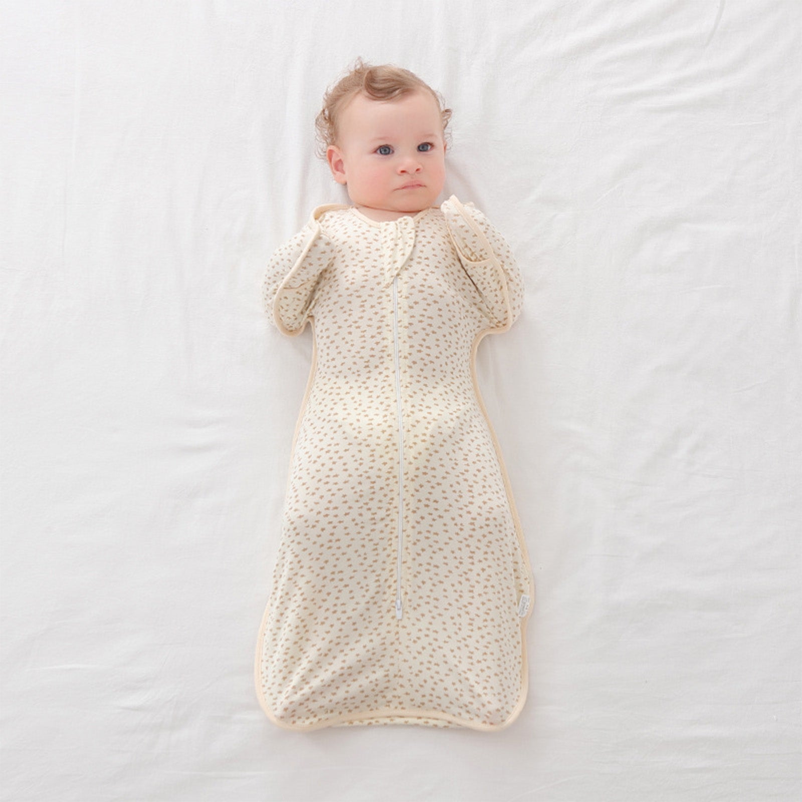 Tiny cuddling Sleepsack Swaddle, Modal Fbric fit High Elastic, Anti-startle Design Sack Blanket, TOG 0.5, Medium, 3-6 Months, 35*70cm - babeliobaby