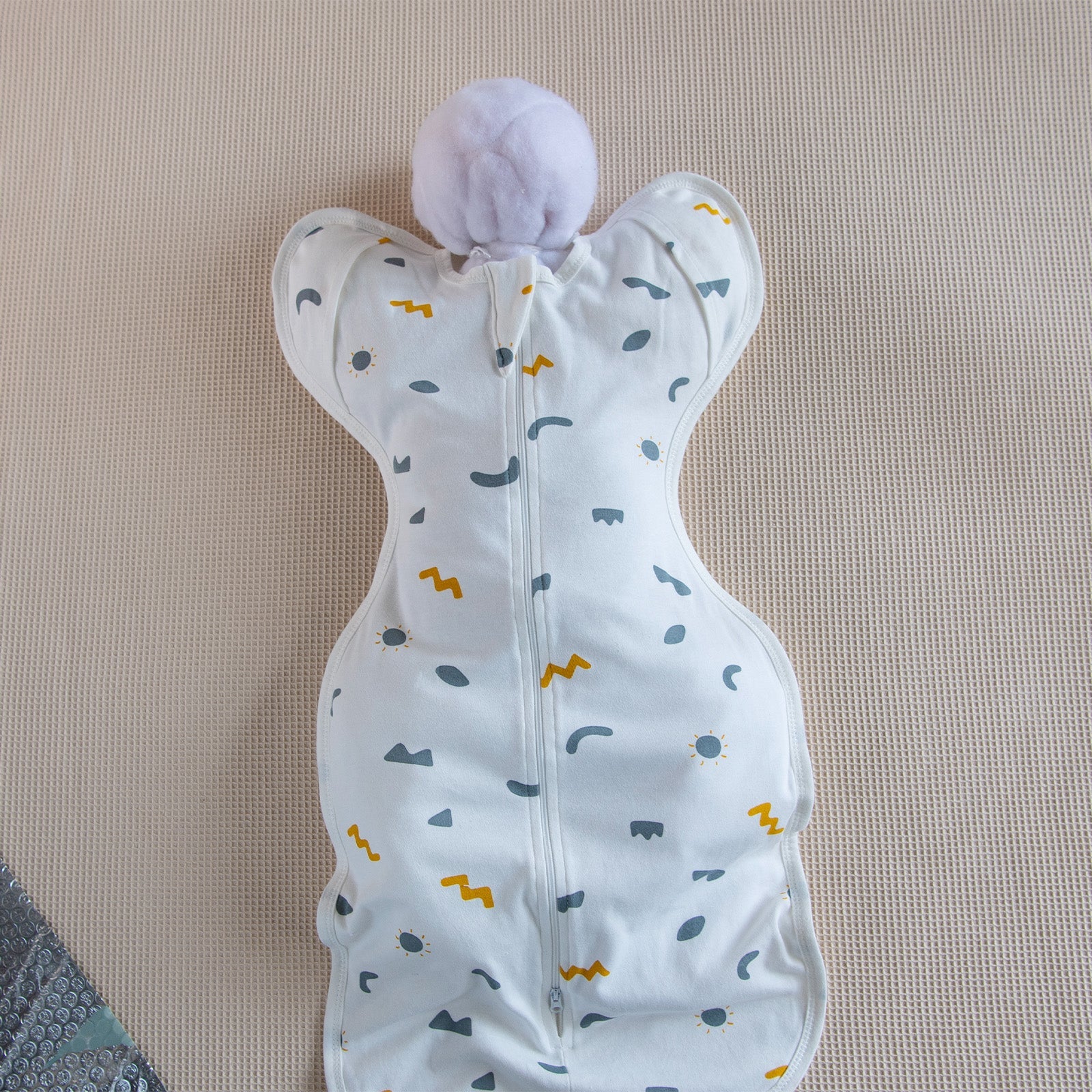 Tiny cuddling Sleepsack Swaddle,100% Cotton, Anti-startle Design, TOG 0.5, Large, 6-9 Months, 35*80cm - babeliobaby