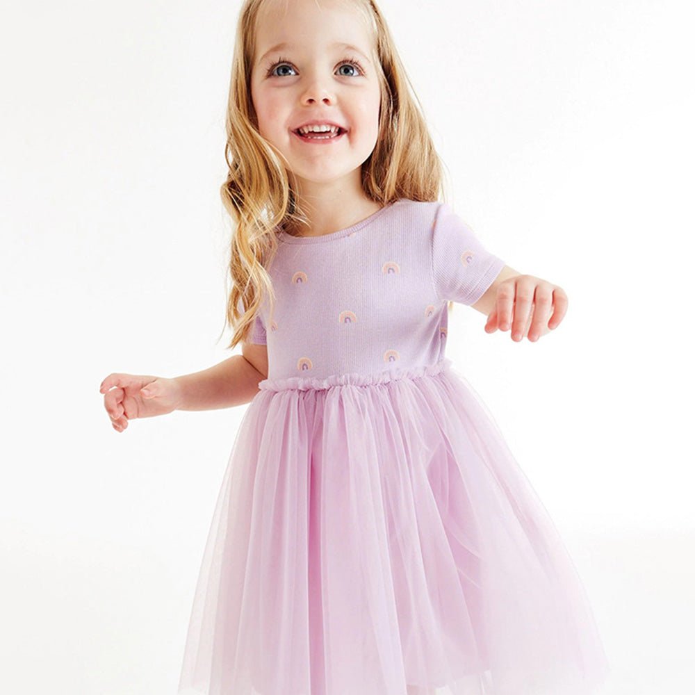 Tiny Cuddling Summer Princess Dress for Girls: Cute Breathable Mesh Dress for Ages 3-8 - babeliobaby